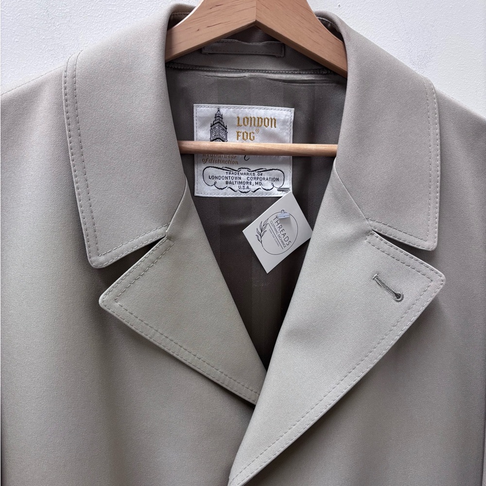 Vintage London Fog Maincoat Men's Khaki Trench Coat - Picture 2 of 11